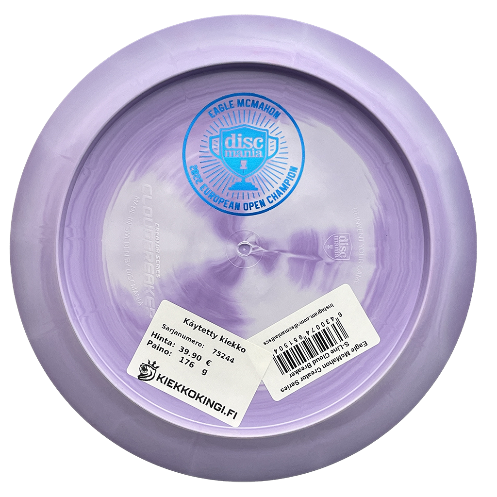 Discmania Special Blend S-Line Cloud Breaker - Eagle McMahon - 2022 European Open Champion Bottom Stamp