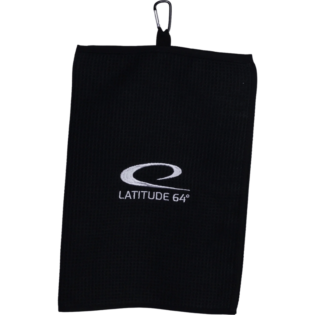 Foldable Clip-On Disc Golf Towel Svart