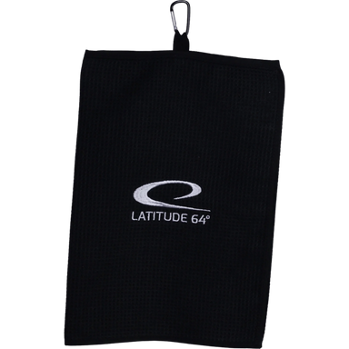 Foldable Clip-On Disc Golf Towel Svart